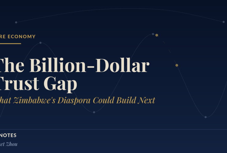 Title card: The Billion-Dollar Trust Gap, What Zimbabwe's Diaspora Could Build Next, by Janet Zhou