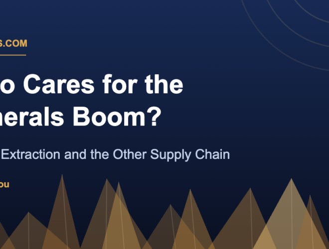 Title card: Who Cares for the Minerals Boom? Africa, Extraction and the Other Supply Chain, by Janet Zhou