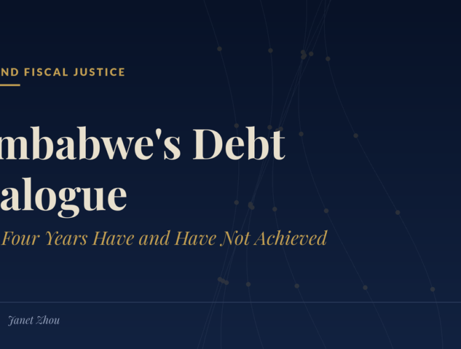 JZ Notes title card reading Zimbabwe's Debt Dialogue: What Four Years Have and Have Not Achieved